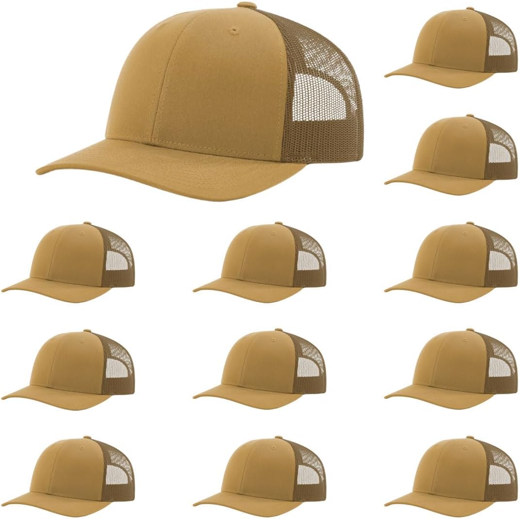 Richardson 112 Classic Six-Panel Adjustable Snapback Trucker Cap | Bulk Packs Available