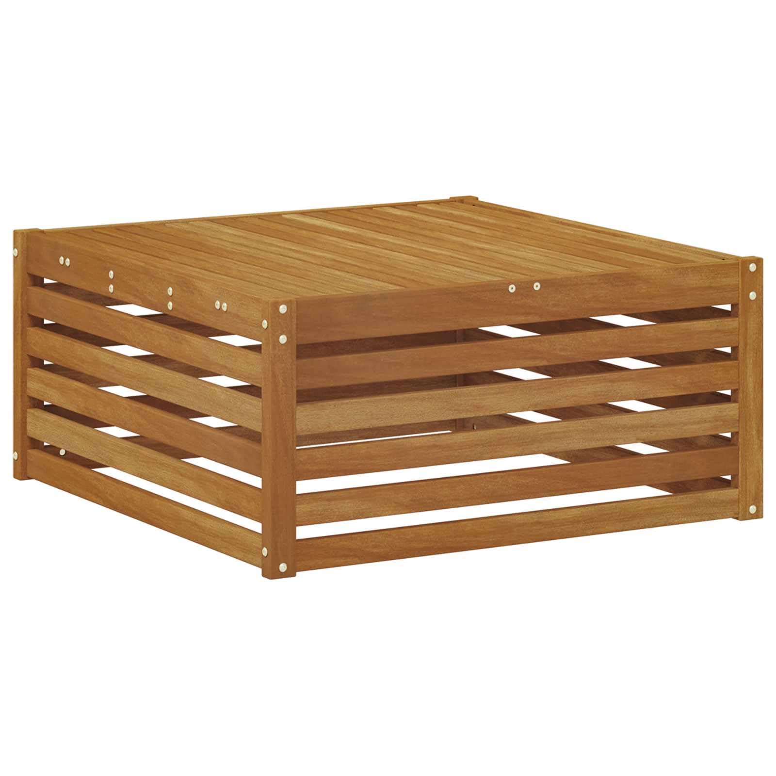 Gartenmöbelgarnitur mit 9 Teilen aus massivem Akazienholz für Terrasse und Balkon wetterfestes Sitzgruppen-Set mit modularen Sofas und Tisch für modernen Außenbereich