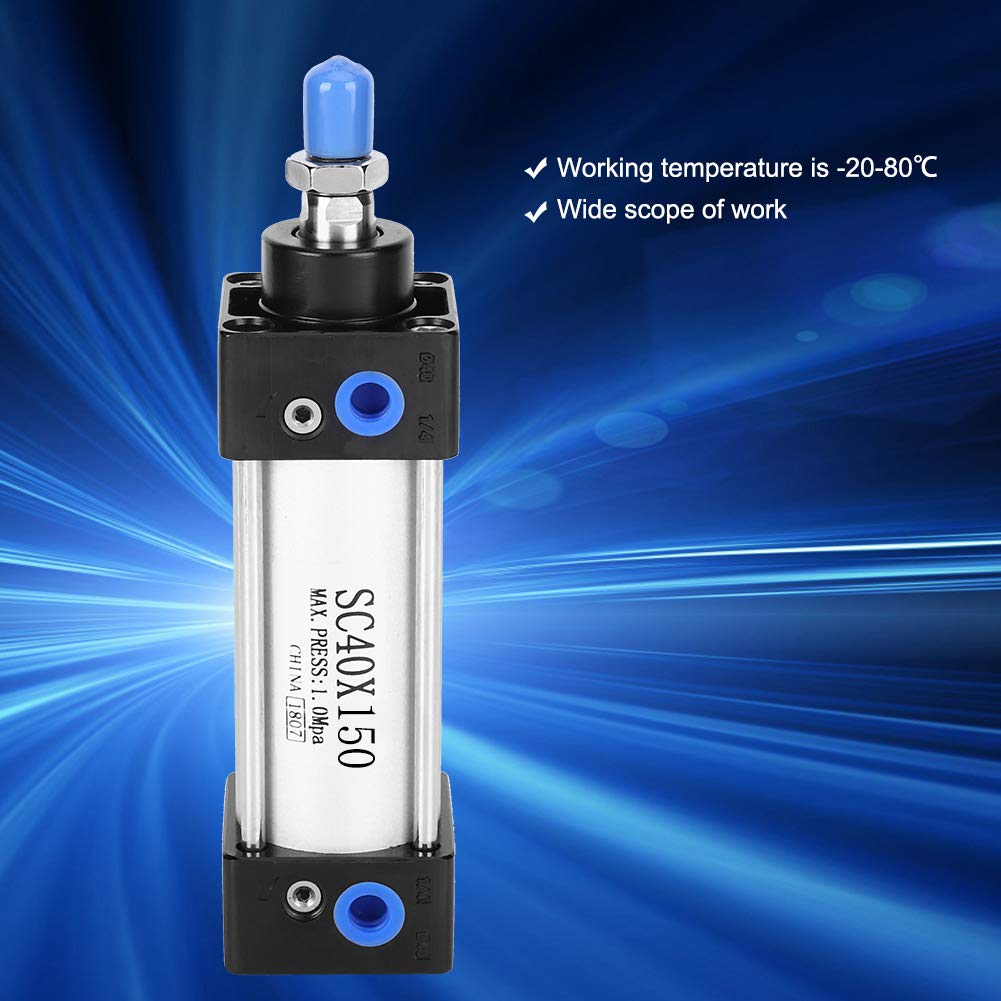 Air Cylinder, SC40 Air Pneumatic Cylinder Double Acting, 25mm, 50mm, 75mm, 100mm, 125mm, 150mm, 175mm, 200mm Stroke Air Cylinder Double Action (optional stroke)(SC40X150) — Amazon image 9