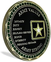 Vista 2 de Moneda de desafío de Sello del Ejército de los Estados Unidos con emblema de metal, valores de soldado militar, regalos del ejér