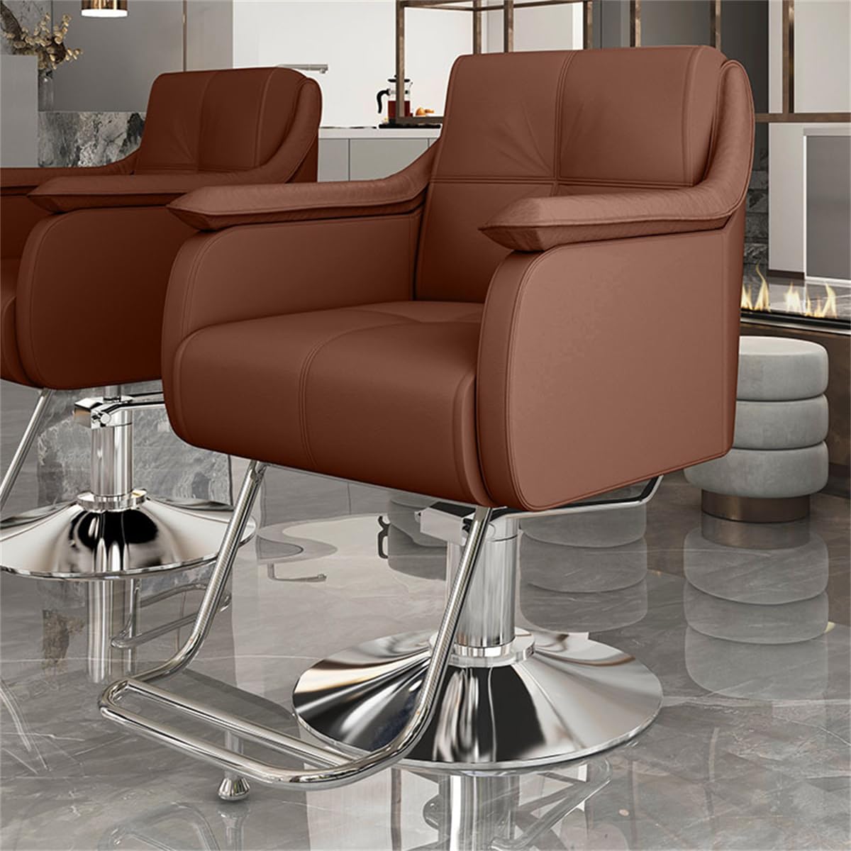 Generisch Friseurstühle, Schwerlast-Hydraulik-Friseurstuhl, höhenverstellbar und 360° drehbar, professioneller Friseurstuhl für Stylisten, ideal für Salons, Spas und den Heimgebrauch