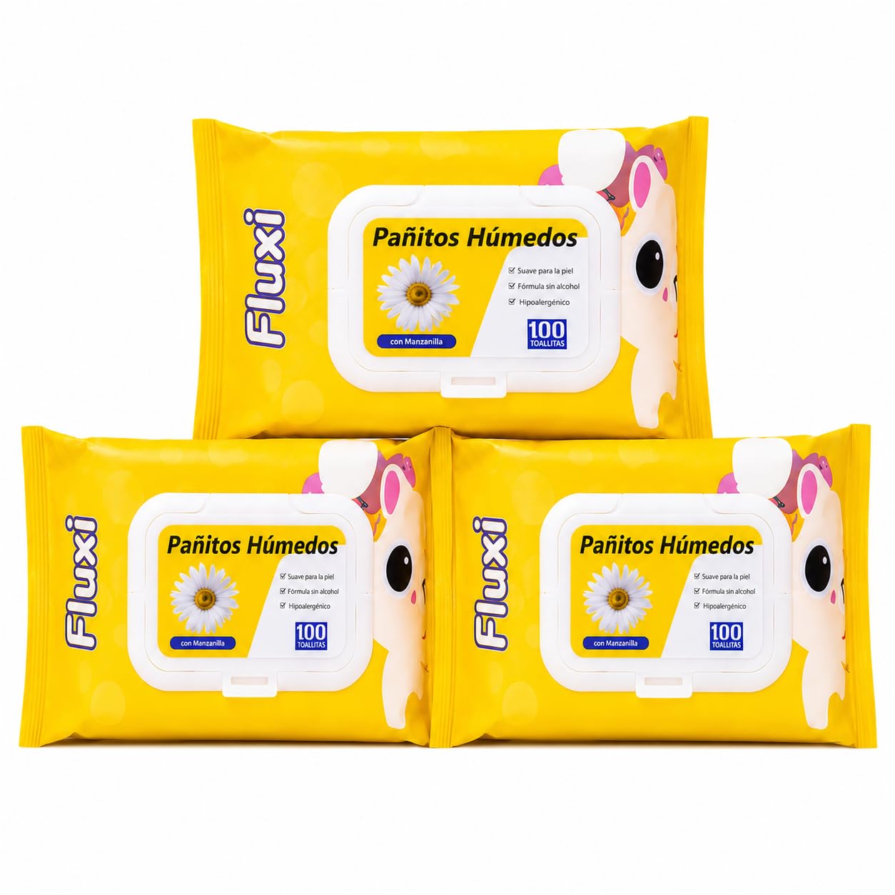Fluxi Chamomile Baby Wet Wipes | 100 Pulls | Alcohol Free | Hypoallergenic | Soft & Gentle Cleansing Wipes | Moisturizing | Flip Top Lid | Suitable for Babies, Kids & Adults-image-21