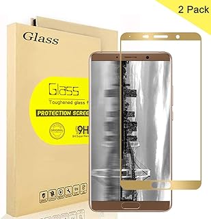 AOLANDER [2 Unidades] Huawei Mate 10 Protector de Pantalla, Cristal Vidrio Templado Premium [9H Dureza][Alta Definicion 0.3mm] [Anti Ara?azos] Tempered Glass para Huawei Mate 10 (Oro)