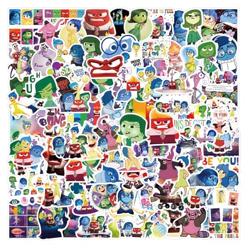 120PCS Inside Out Movie Stickers for Water Bottles Laptop Luggage Cute Stickers for Adults Teens Waterproof Vinyl Decals (G)