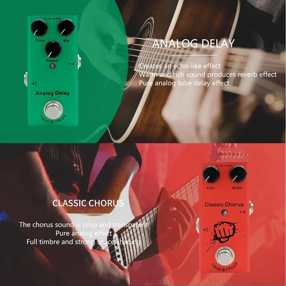 Vkyipg Electric Guitar Effects Pedal Vintage Overdrive Fuzz Distortion Analog Delay Ultimate Drive Guitar Pedals Vintage Overdrive - Image 2