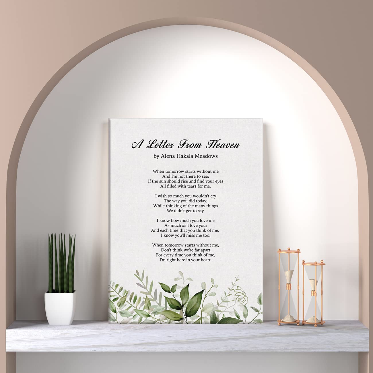 Personalized Photo Memorial A Letter From Heaven For Loss Loved Ones
