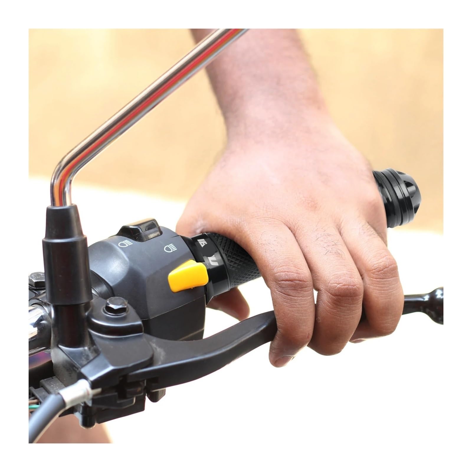 Empuñaduras Manillar Mango De Goma para Motocicleta, Empuñaduras Antideslizantes para Acelerador, Accesorios para Motocross, Piezas De Cubierta para Manillar