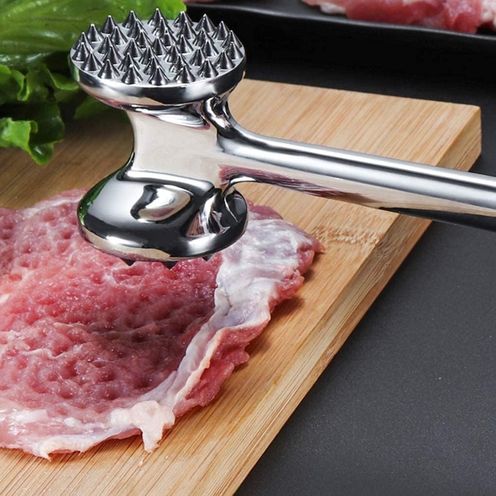 Meat Tenderizer Hammer with Comfortable-Grip Handle, Dual Sided Meat Tenderizer Mallet Marinating Prep Tool,Meat Tenderizer Hammer Tool for Tenderizing Steak Beef Poultry