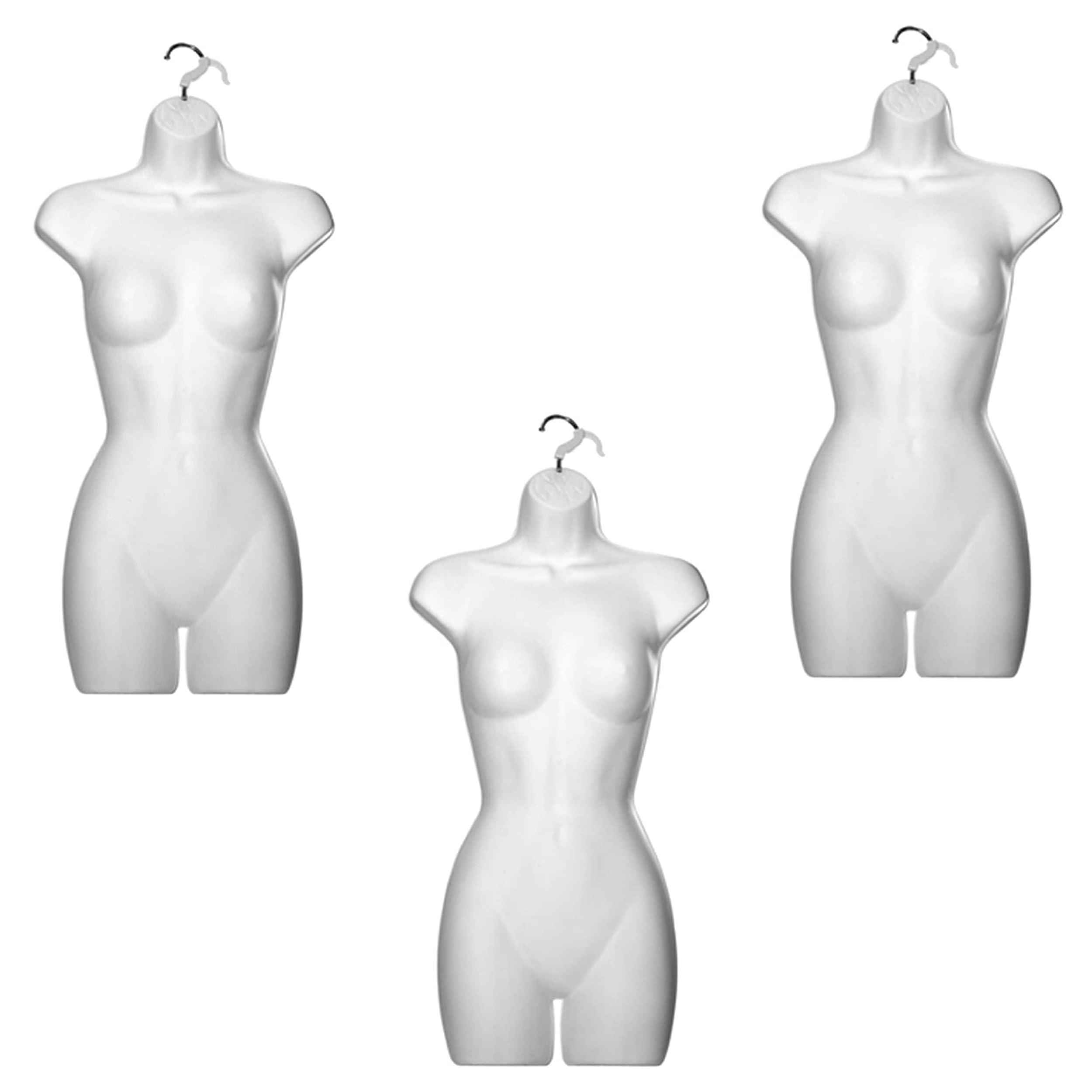 Generic Female Hanging Body Mannequin Form Torso Display Bust (2, Female White Gloss Full Body), ‎‎‎MS-ManF-424