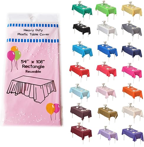 Evershine - Mantel de plástico resistente (reutilizable, 12 unidades)