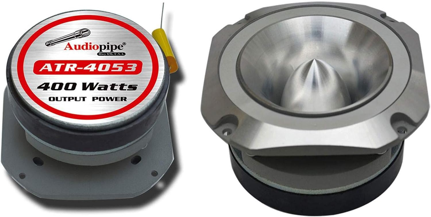 Audiopipe 2 ATR-4053 400W 4-8 Ohm Chrome Aluminum Stereo Car Audio Tweeters