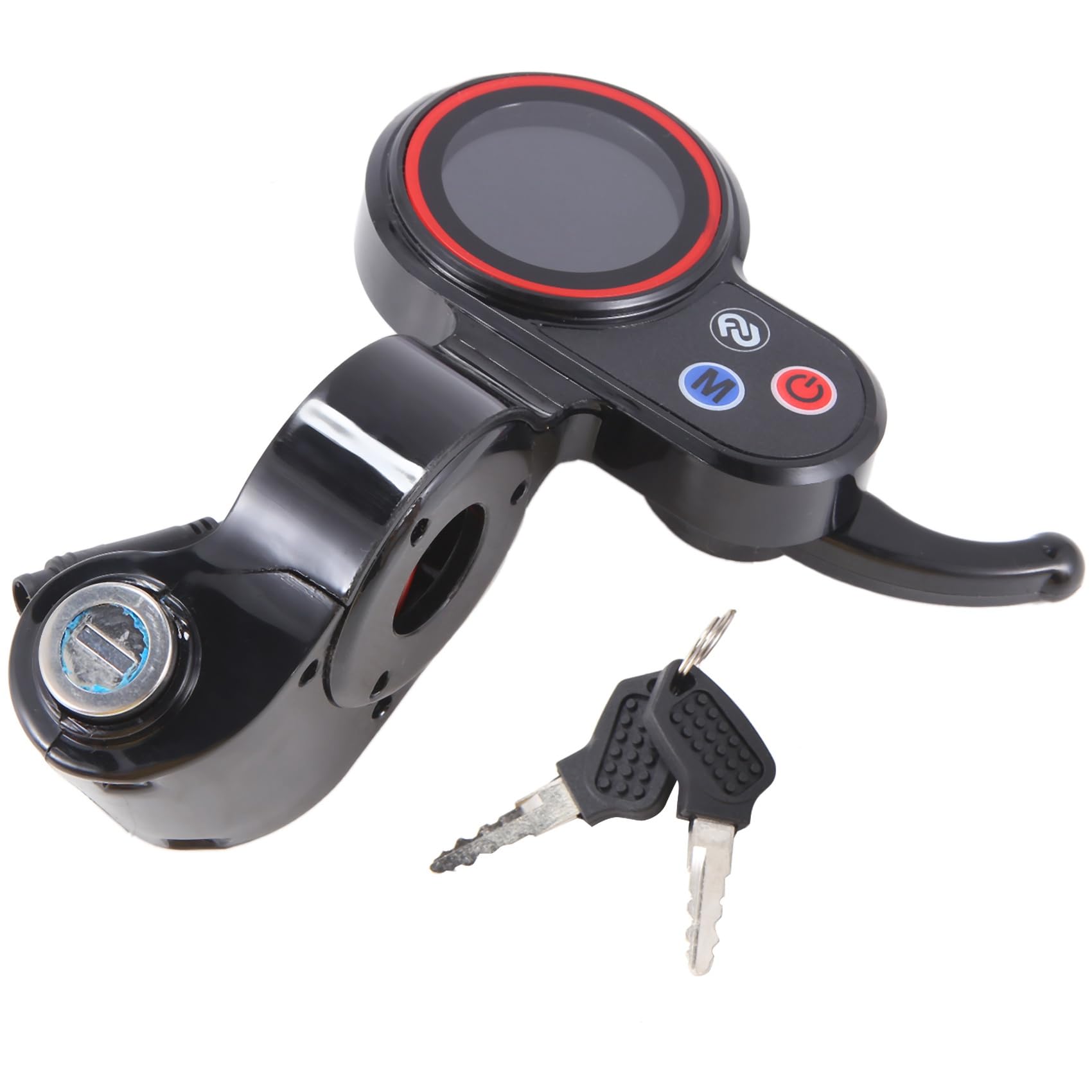 CAIONPLE Scooter Parts 6Pin LCD Display with Key for Electric Scooter Display with Locking Instrument Dashboard Accessories Black
