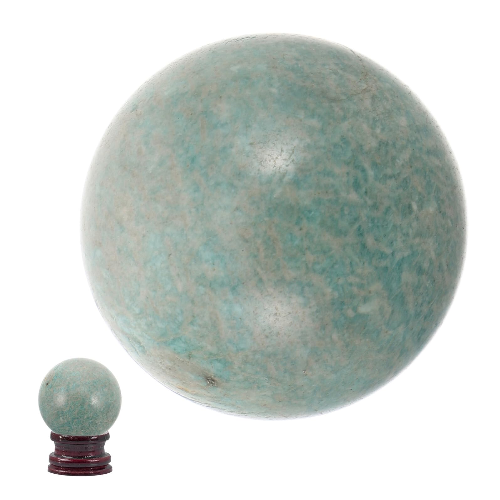 Esfera de amazonita natural para decoración feng shui en oficinas y salones