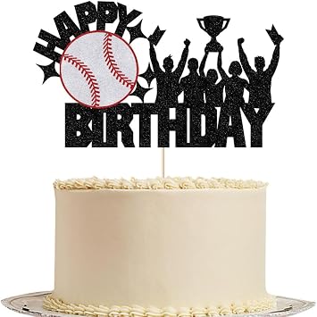 Baseball Happy Birthday Cake Topper-Sport Theme Birthday Decor