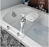Wangunan 33 inch Luxury Bathtub Table - Shelf Organizer for Bathtub & Shower Storage (Clear)