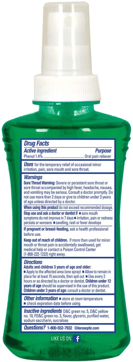 Chloraseptic Sore Throat Spray, Menthol, 6 oz — Amazon image 5