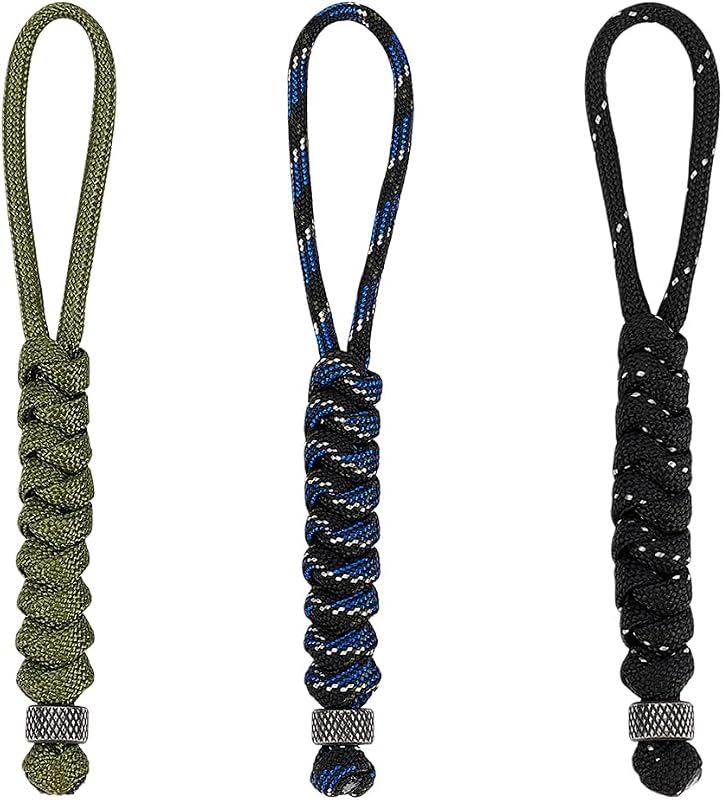 UNICRAFTALE Paracord Knife Lanyard with Beads Braid Paracord Keychain