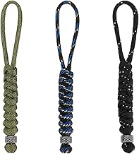 UNICRAFTALE Paracord Knife Lanyard with Beads Braid Paracord Keychain for Pocket Knife EDC Tools Tactical Lanyards