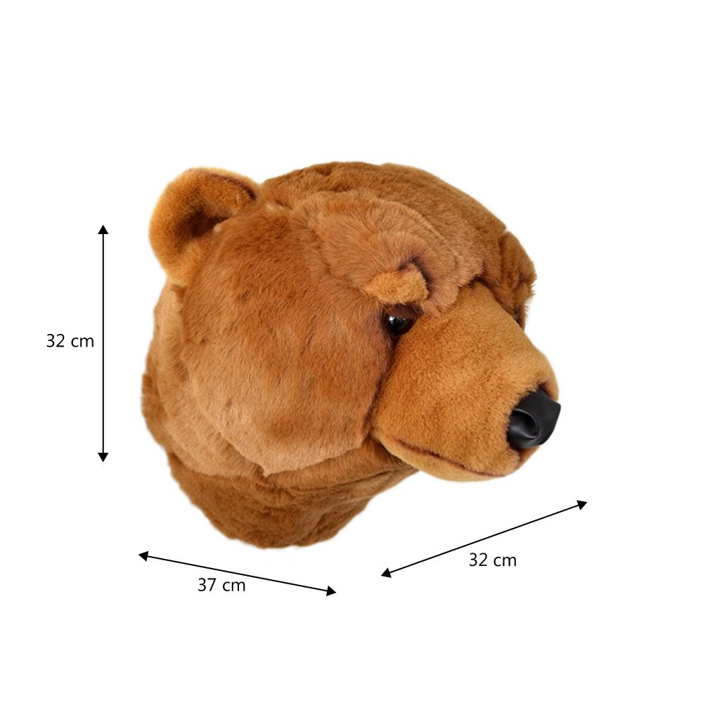 Bär Oliver - Plüschtier als Wanddekoration im Kinderzimmer