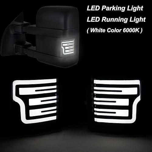 Miniatura 2 de Luces intermitentes dinámicas para espejo lateral para Ford F250 F350 F450 F550 Super Duty 2008-2016 Reemplazo Switchback Blanco Día Correr y LED de