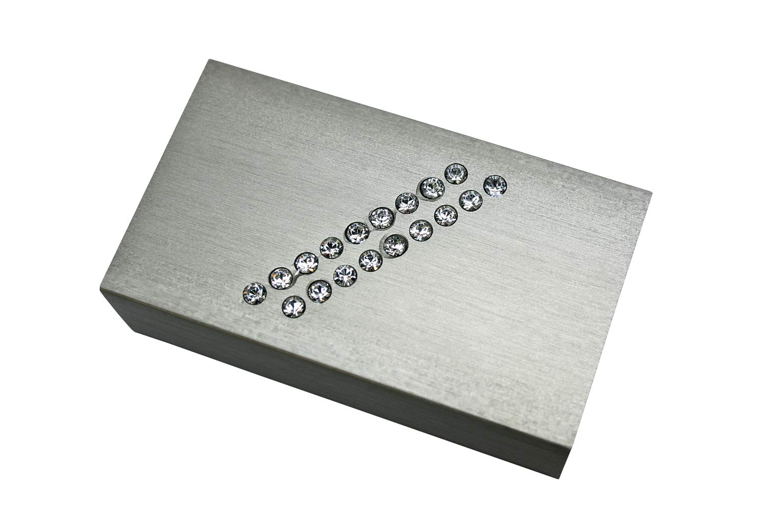 Gardinia Stone, 2 x End Fittings, Aluminium, Brushed Steel, for Aluminium Profile with Inner Rail Luxor Rectangular, Applicable, 2
