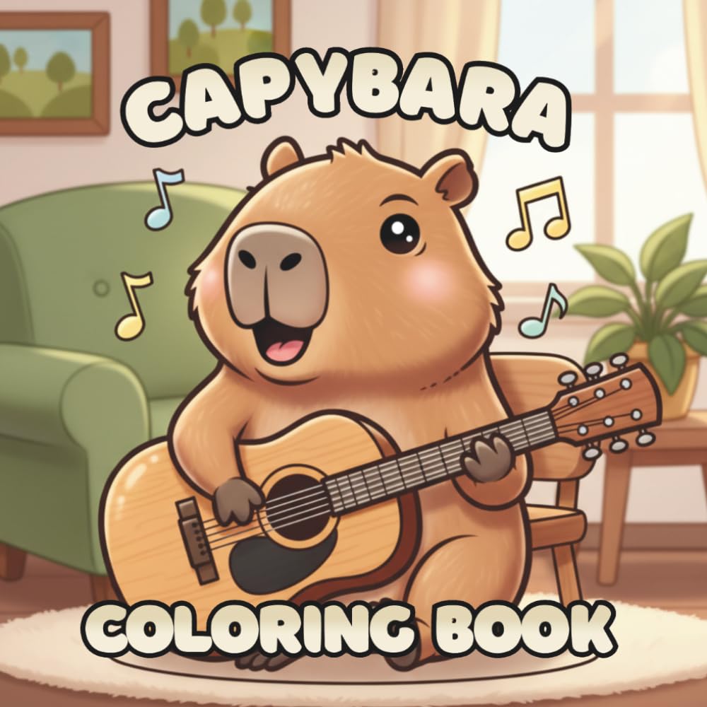Capybara Coloring Book: Cute, Cozy and Relaxing Illustrations for Stress Relief and Mindful Coloring Featuring Adorable Capybara Scenes, Nature Backgrounds, and Calming Designs for Adults and Teens
