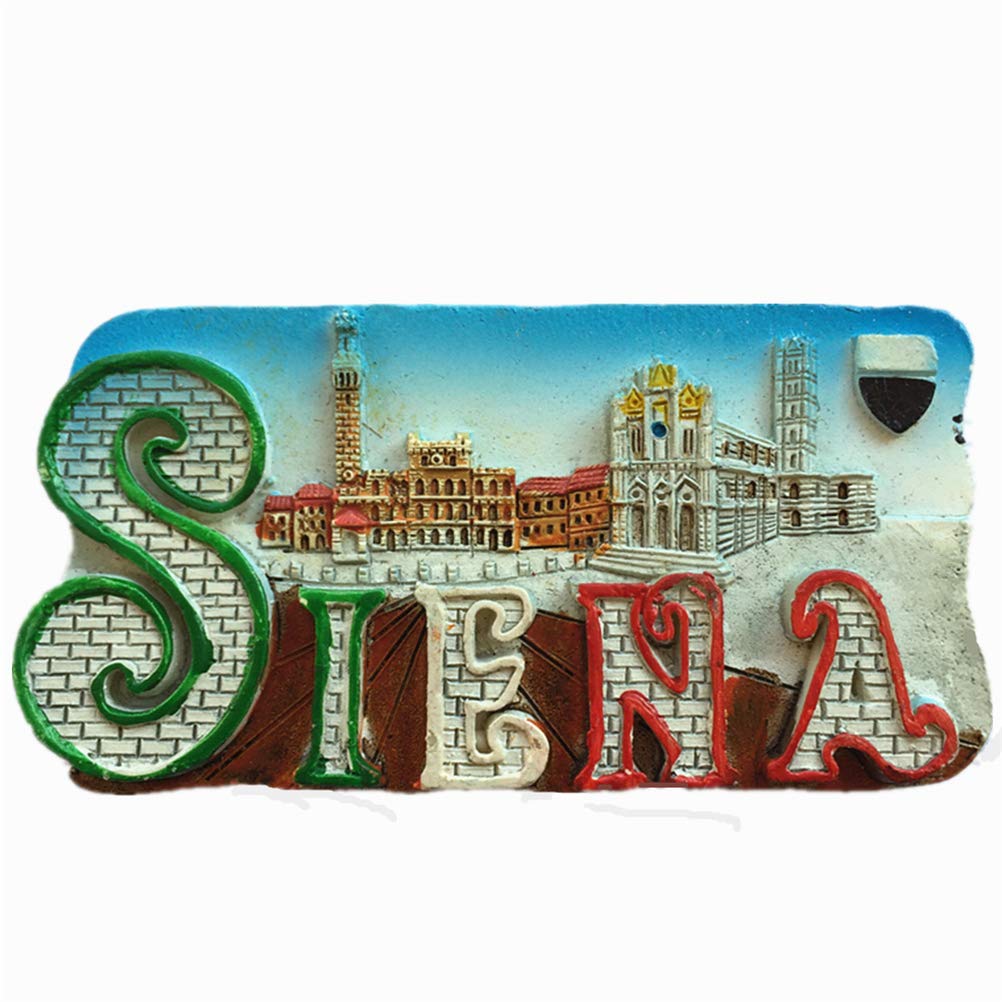 Magnete da frigorifero 3D Siena Italia, decorazione per casa e