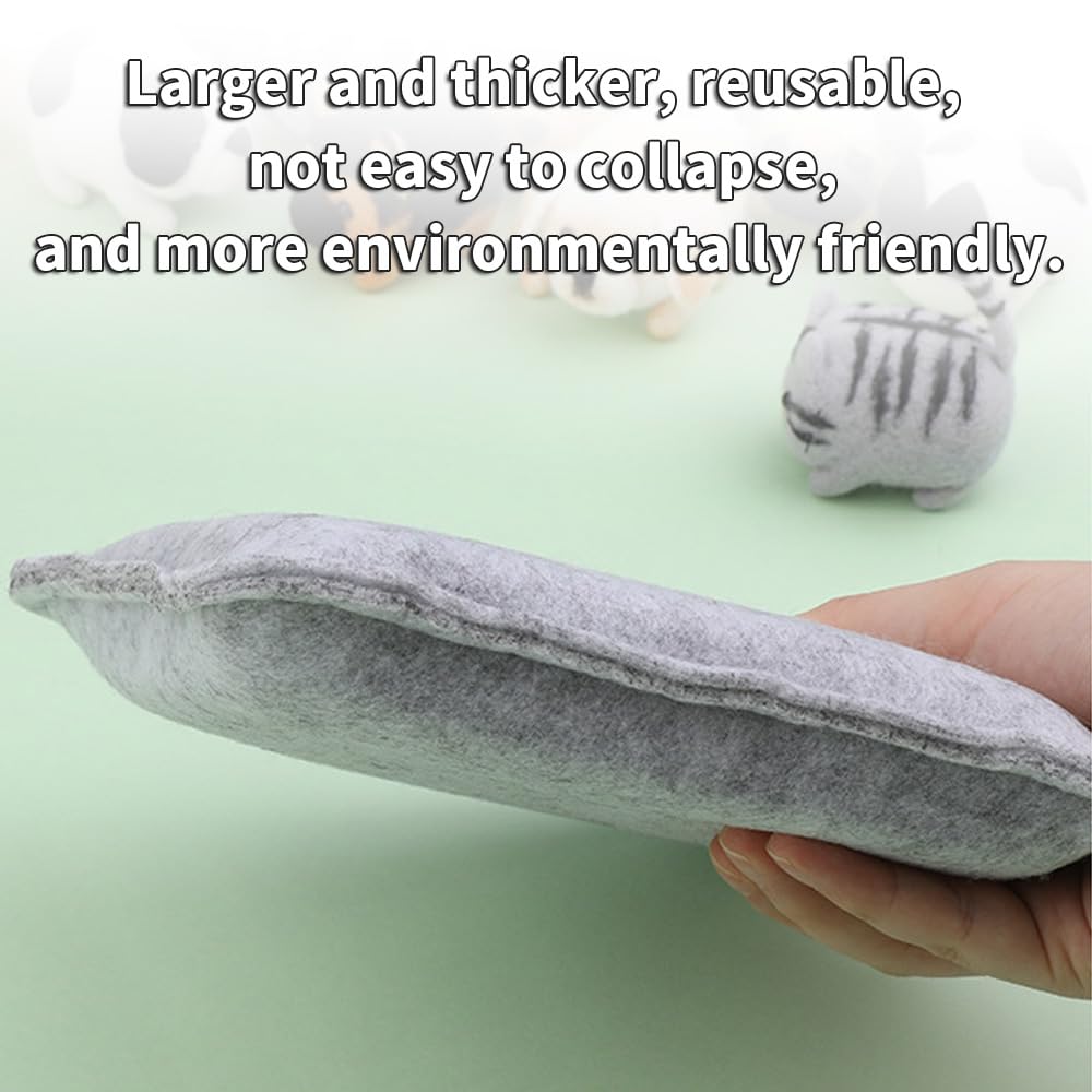 Coztie Needle Felting Pad, 2 PCS Needle Felting Mat with 2 Felt Needle, Grey Sponge Needle Felting Kit - Image 4