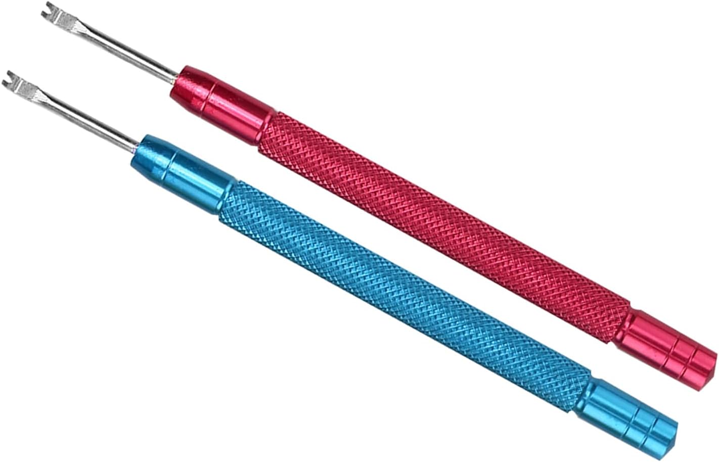 2pcs Watch Hands Removers, Lever Type Puller Watch Tool Watch Hand Removal Tool for Watch Hands Removers Replace(Red + Blue)