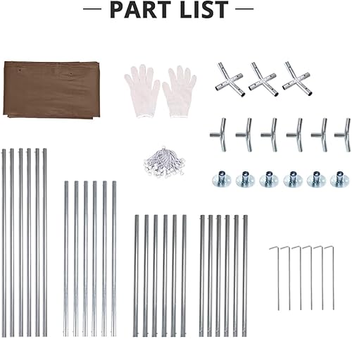 Miniatura 9 de KING BIRD Cochera resistente de 13 x 20 x 12 pies para SUV, camión y barco de tamaño completo, toldo galvanizado para automóvil, refugio antinieve