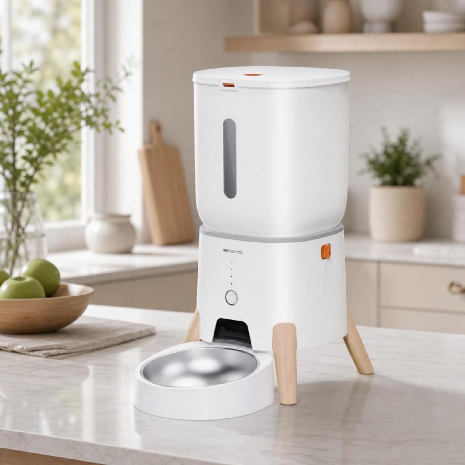 Mangiatoia Intelligente con Ciotola Automatico Mangiatoia Automatica Igienico Distributore di Cibo con Ciotole per