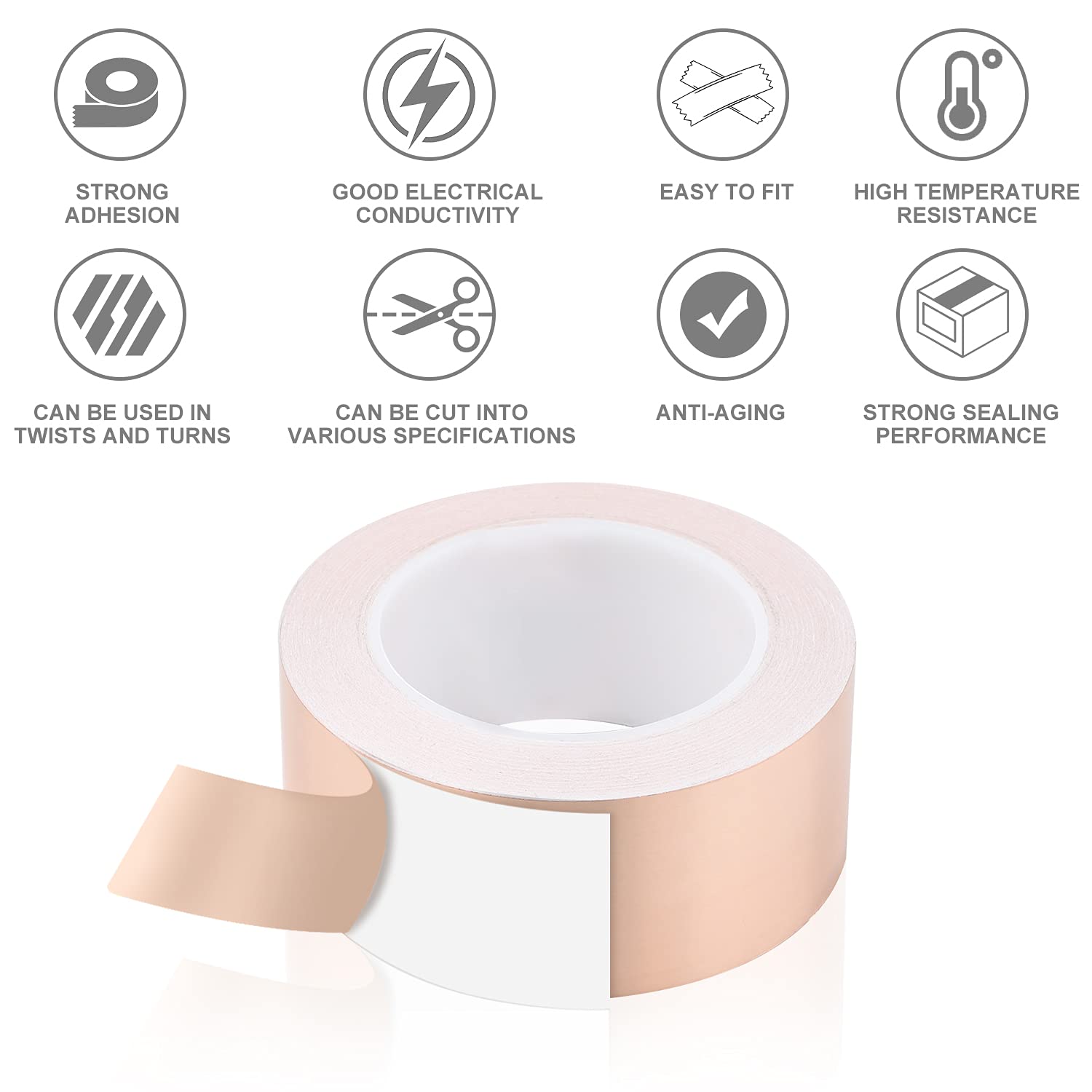 Koperen tape zelfklevende kopertape tegen slakken 20m x koperfolie Emi