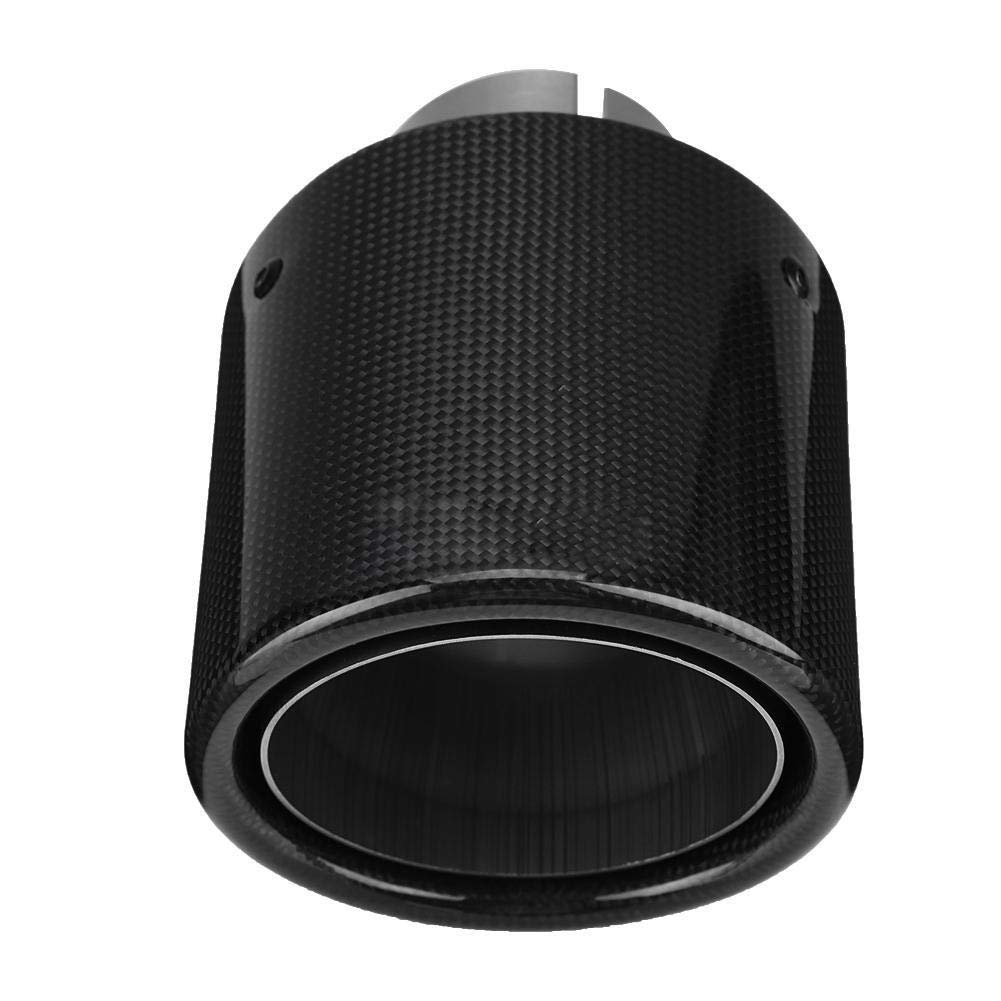 KSTE Carbon Style Car fibra Modificato singola uscita di scarico del silenziatore del tubo punta della coda gola 63-114mm