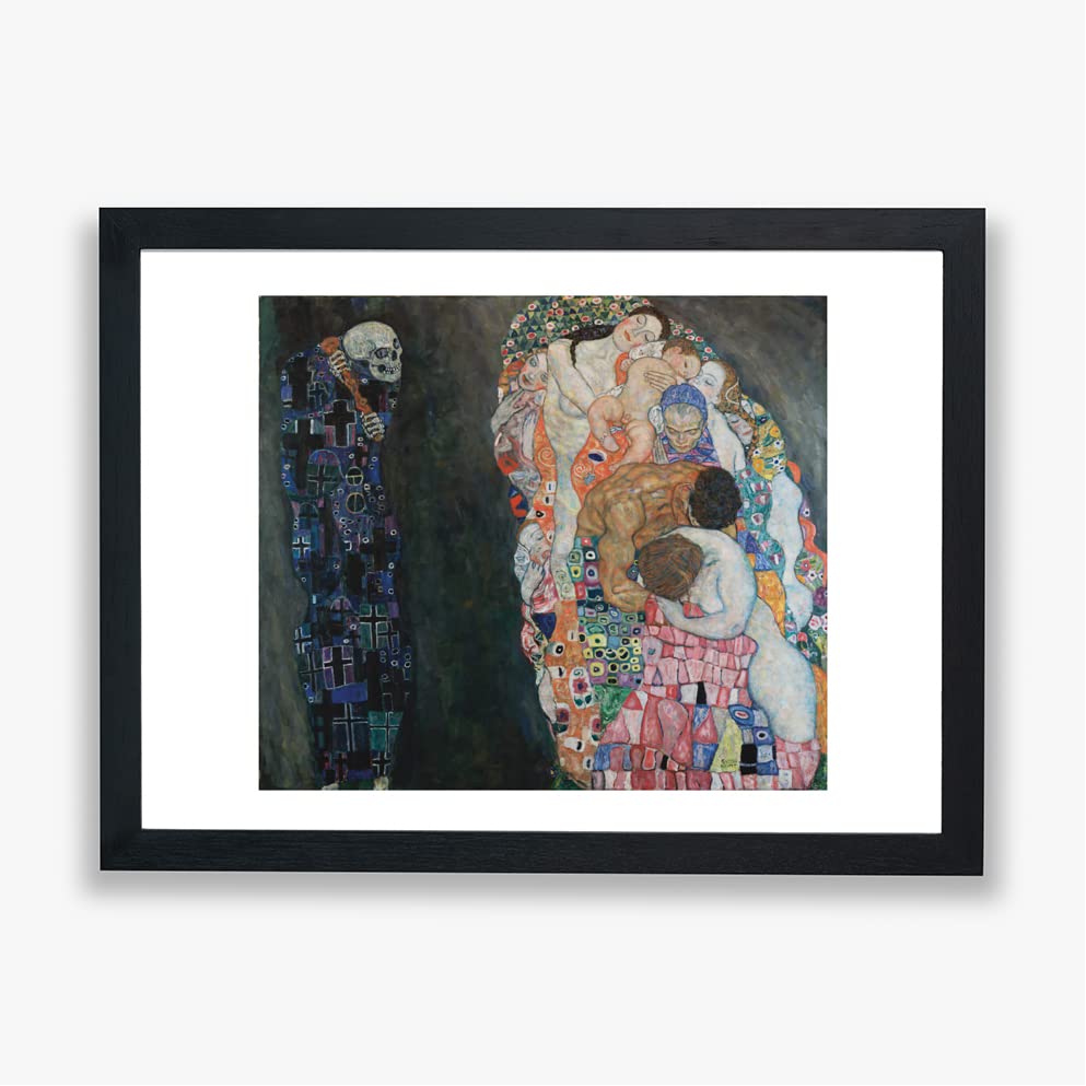 Impresión Giclée de Muerte y vida por Gustav Klimt, arte de pared de gran formato
