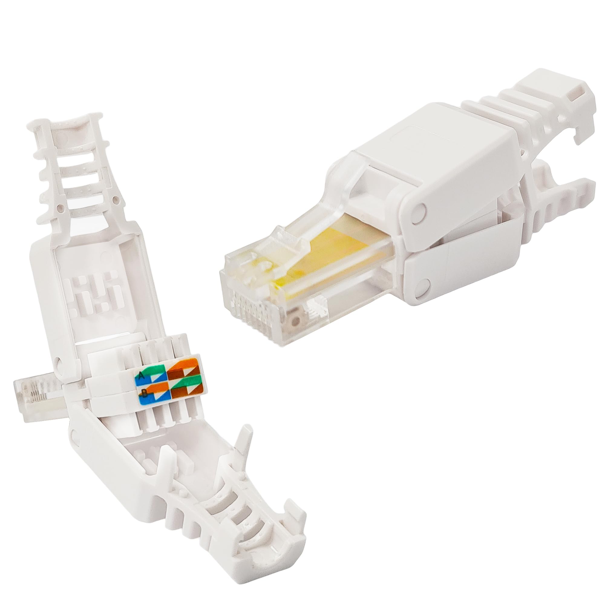 Premium X Netzwerkstecker – CAT5e RJ45 Adapter Kupplung, werkzeugfrei, AWG 24/25/26