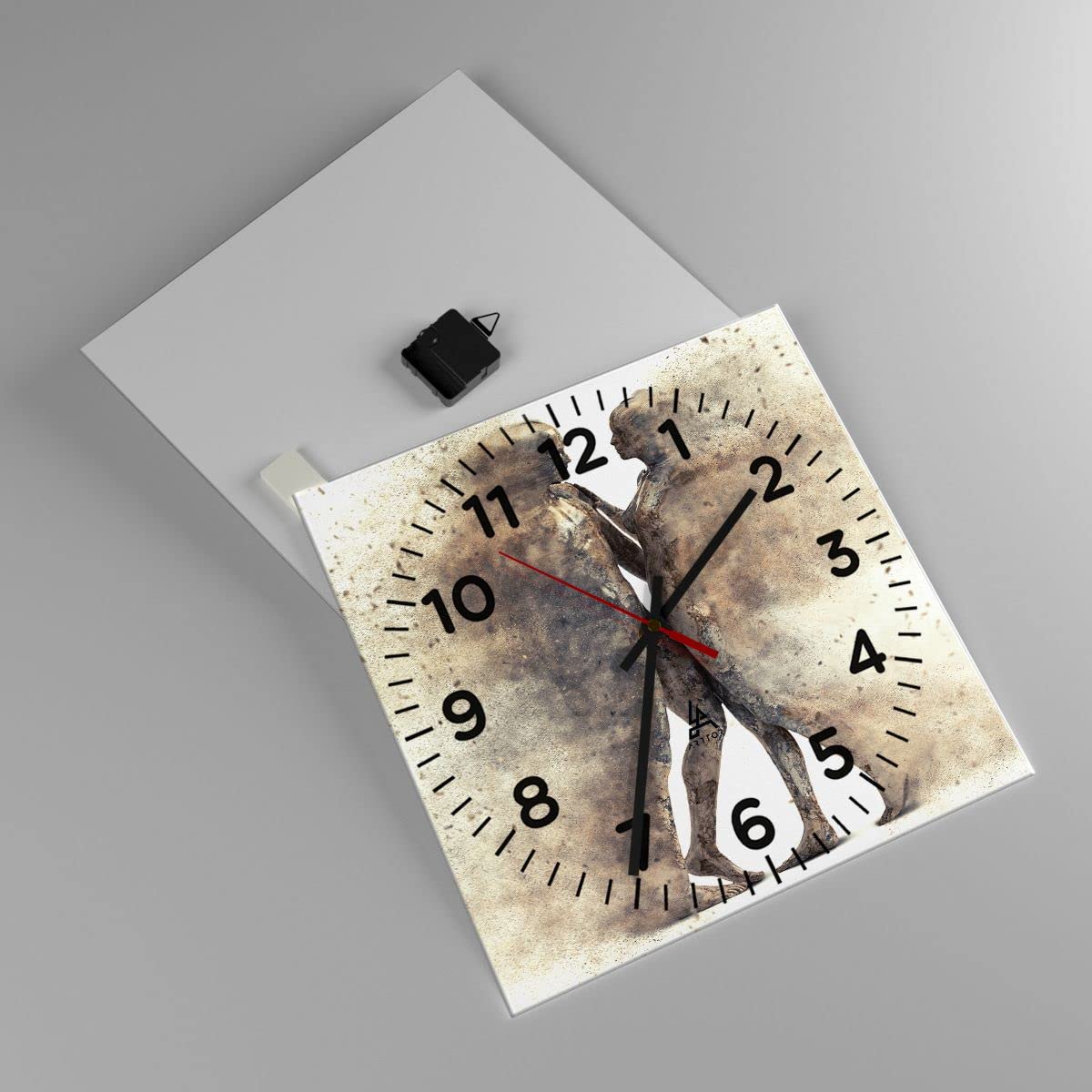 Orologio Da Parete In Vetro ARTTOR 40x40 Cm - Design Moderno, Meccanismo Silenzioso, Per Soggiorno, Cucina - copertina