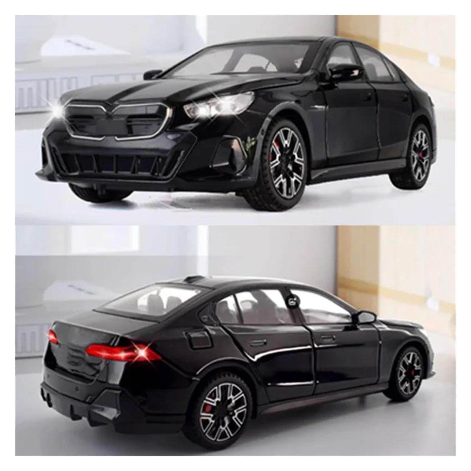 Modellino Pressofuso Auto in Scala 1:24 per BMW I5 M60 Modellino di Auto in Metallo Pressofuso(Viola)