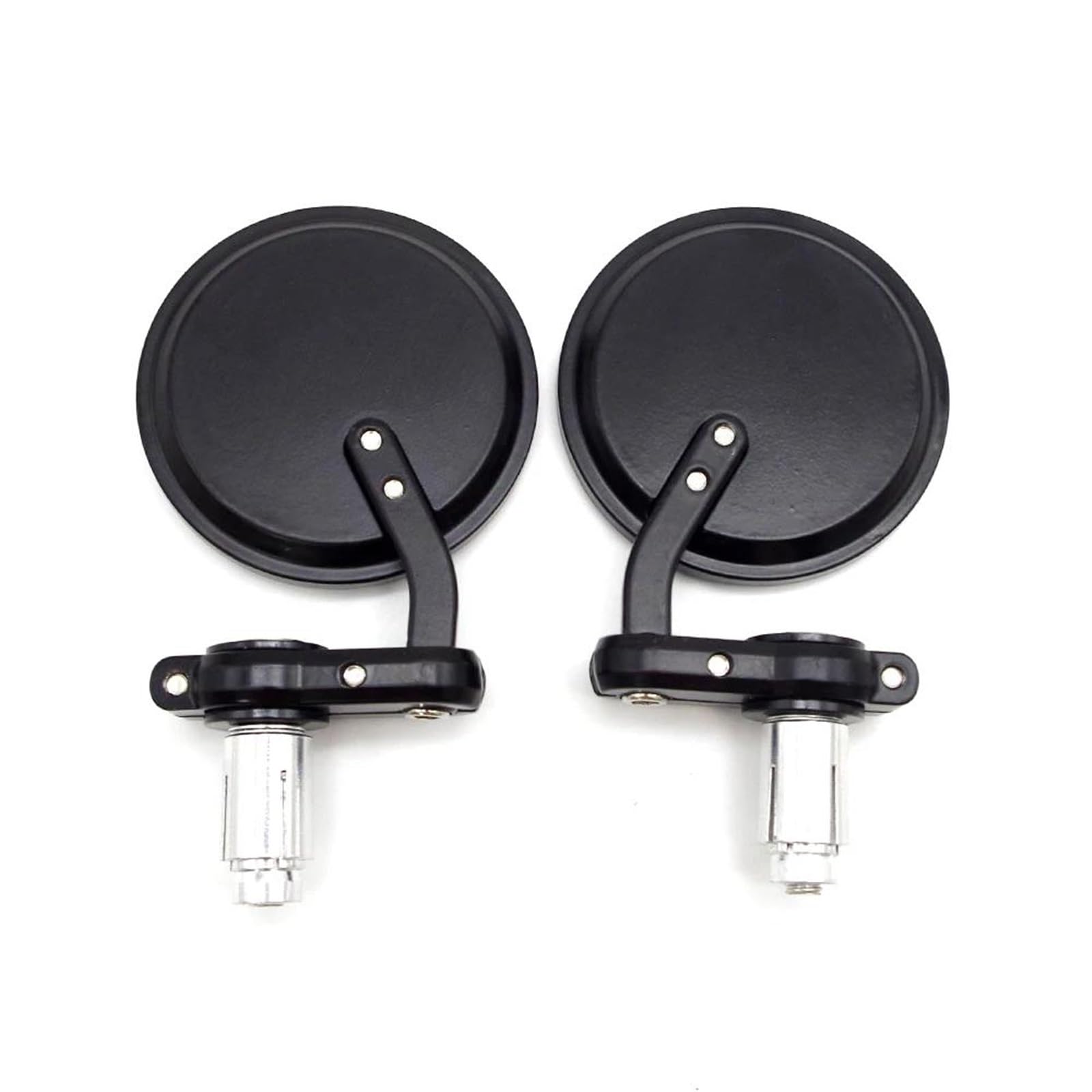 Espejo retrovisor universal para motocicleta negro retro que elimina puntos ciegos