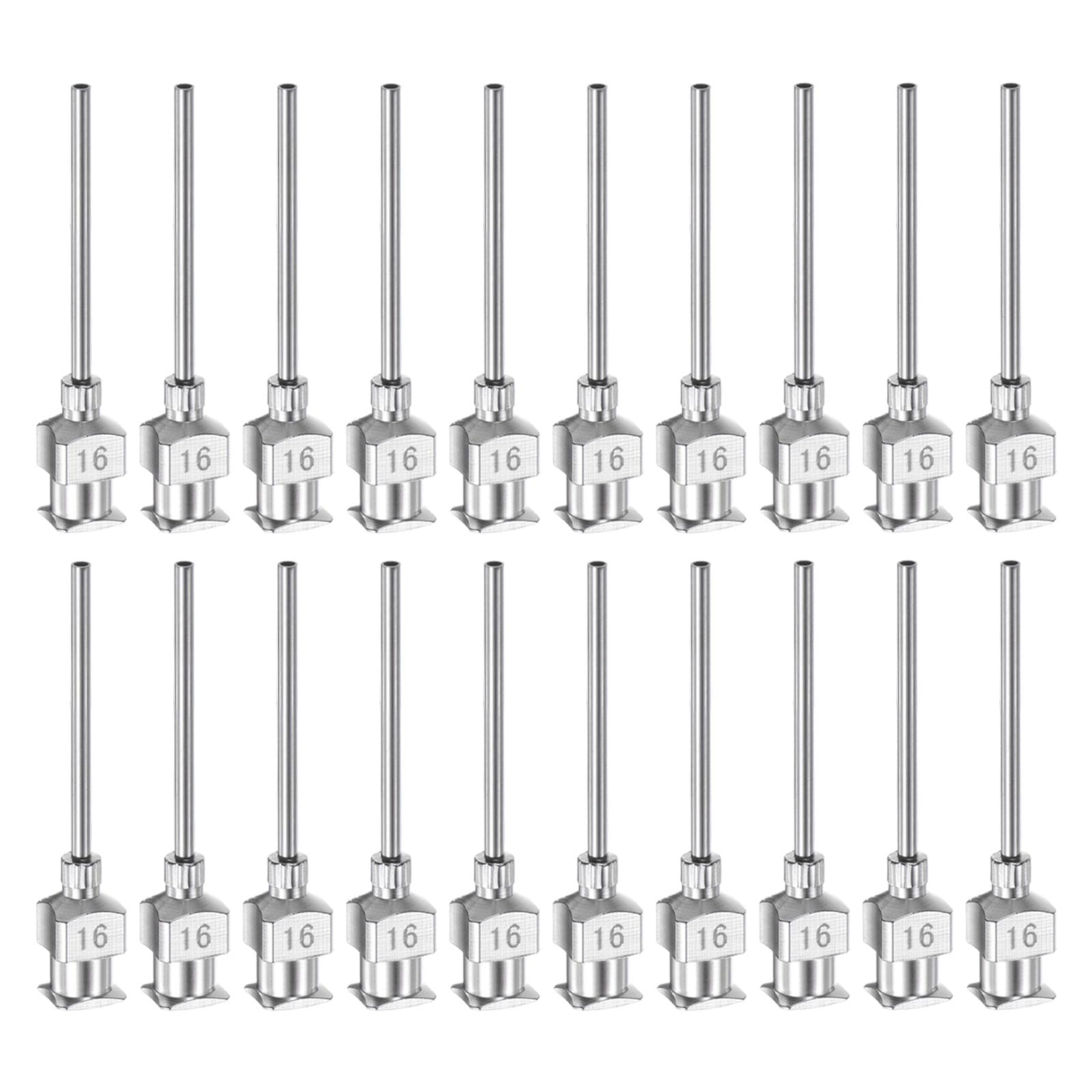 HARFINGTON 20pcs 18Gauge Stainless Steel Dispensing Needles, 1" All Metal Glue Needle Tube Blunt Tips Luer Lock for Thick Liquids, Ink, Glue, Lab Use — Amazon image 10