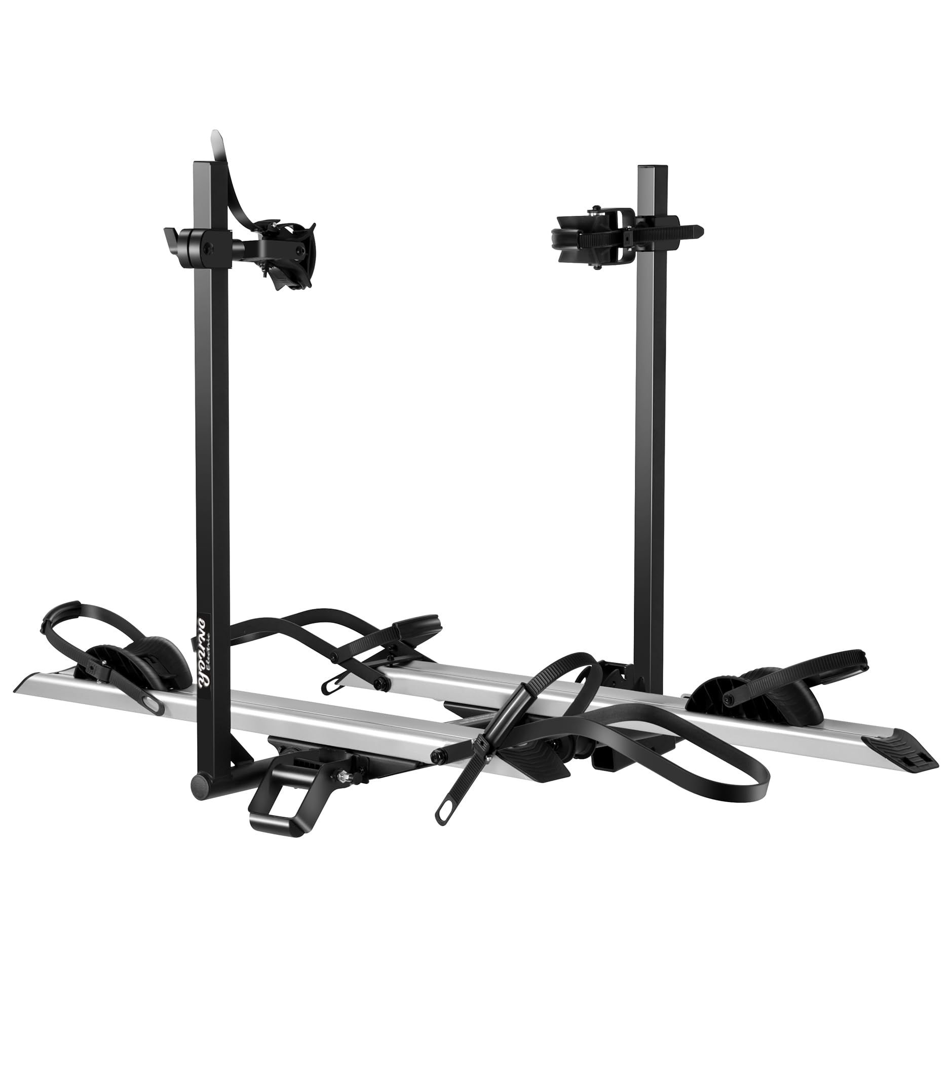 Hitch 2-Bike Rack Fellow, 200 lbs Capacity E-Bike Carrier for Cars Trucks SUVs Minivans RV, Trailer, Foldable Platform Mount, Up to 5’’ Fat Tire Bicycle for 2’’ Receiver