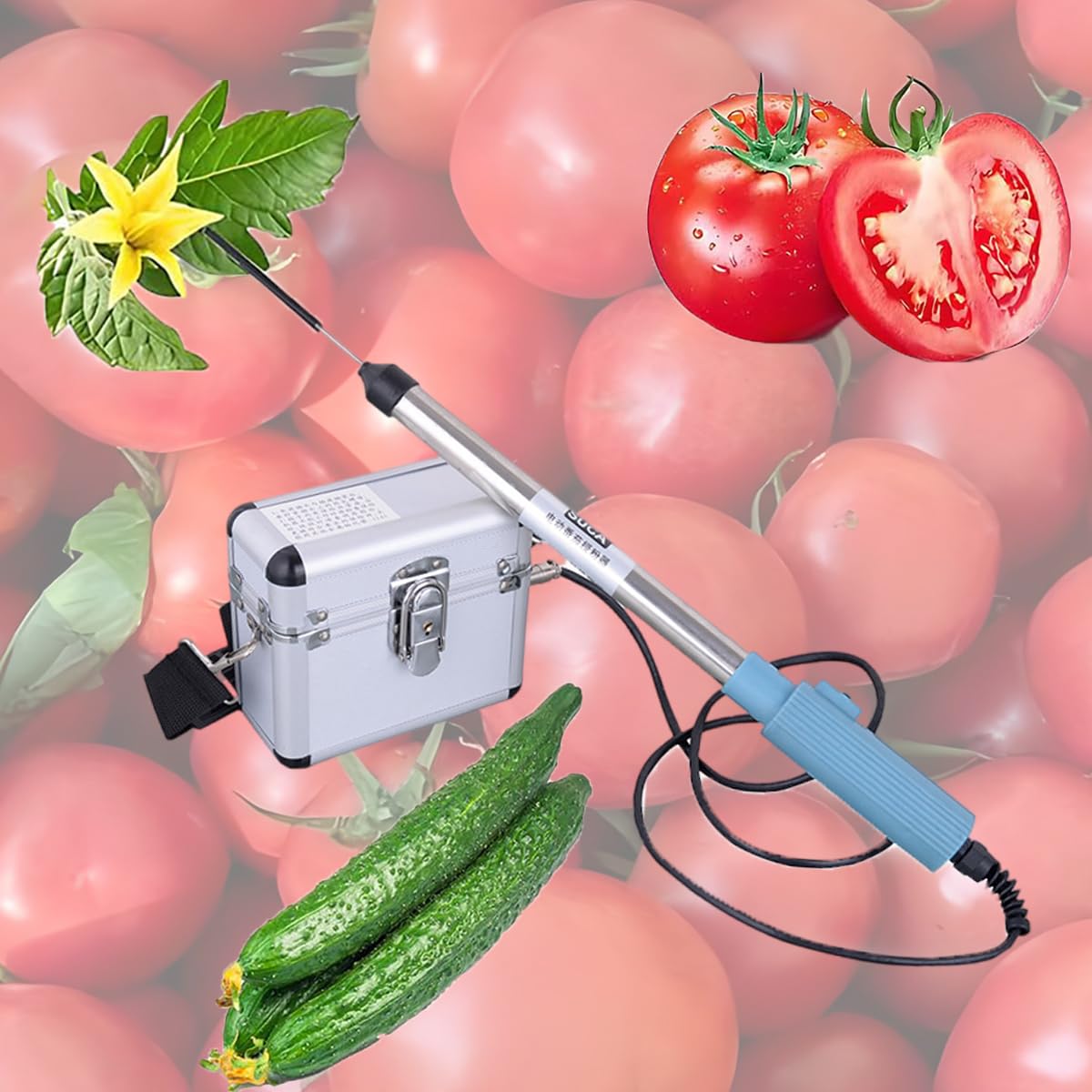 BOOZXCV Electric Pollinator Tool for Tomato and Vegetable Pollination, 4800 RPM Vibration Sprayer for Efficient Pollination of Cucumber, Pepper, and Strawberry