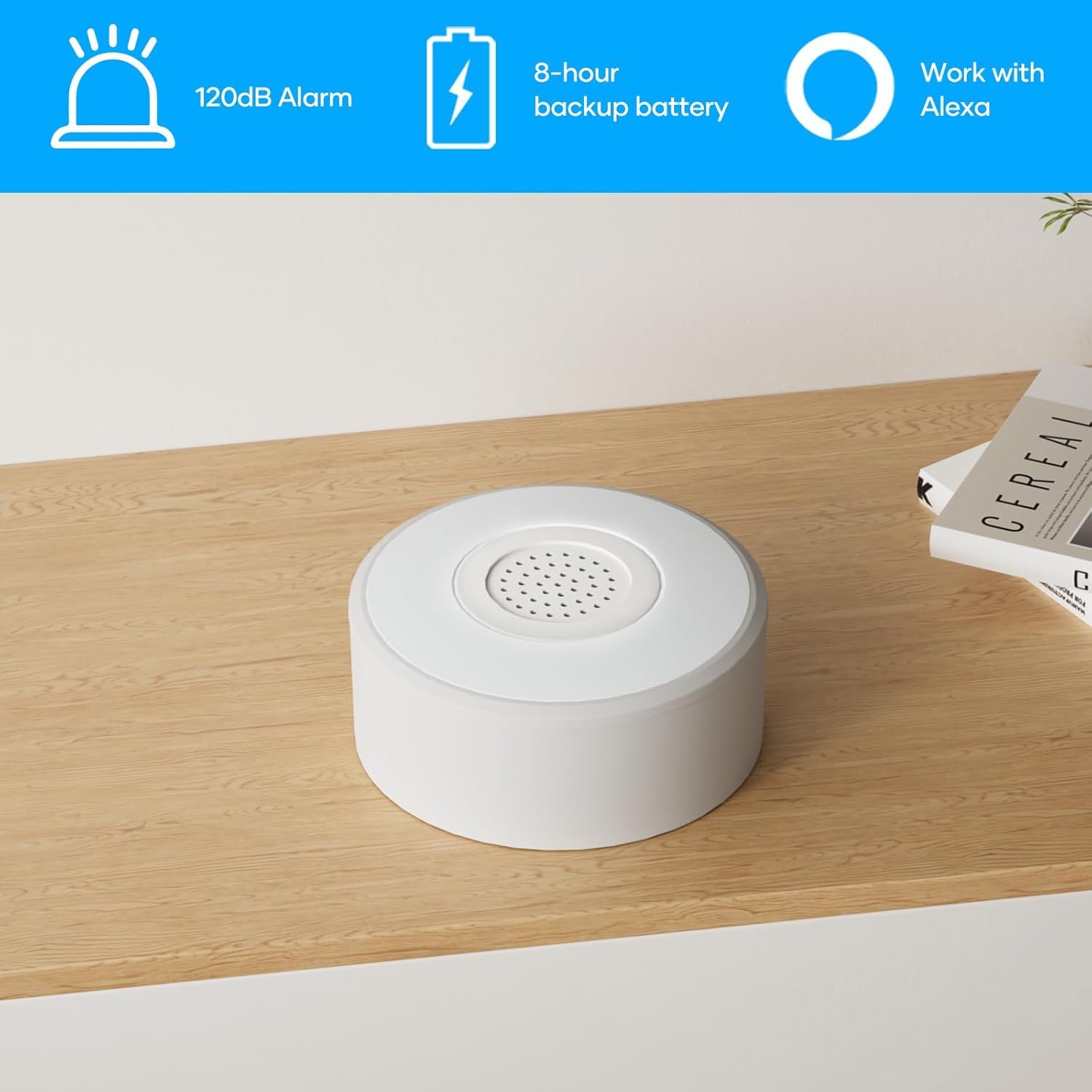 AGSHOME Alarmanlage 8-teiliges, Smart Home Alarmanlage Haus mit APP, WLAN Alarmanlage Set mit Sirene, 5 Fenster Tür Sensoren Und 2 Fernbedienungen, Alarmanlage für Haus, Wohnung, Wohnmobil