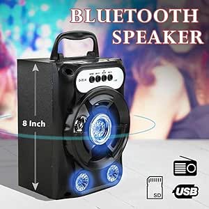 Portable Wireless Bluetooth Speaker With Micro SD, Flash drive &amp; AUX Support (G-H16)