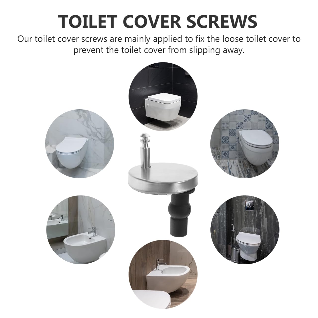 Viti Di Fissaggio Per Sedile Wc Universale Bulloni Di Cerniera Per Coperchio Water Resistente All Usura Facile Da Installare Accessori Per Ricambio Sedile Wc
