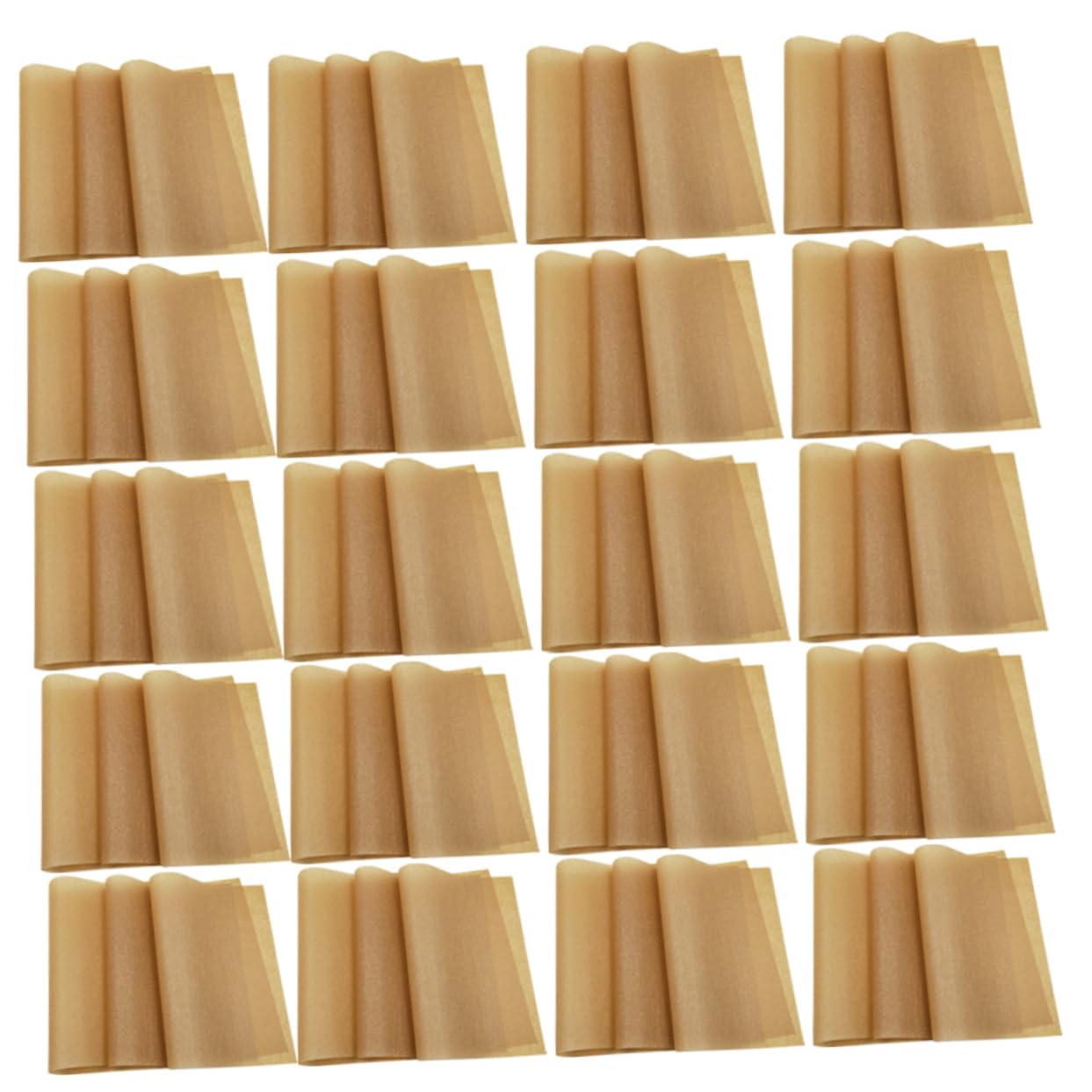 OFFSCH 100 Sheets Brown Parchment Baking Paper for Kitchen Use, Thickened Grease Proof and Tear Resistant Household Paper Suitable for Baking Burritos and Vegetables