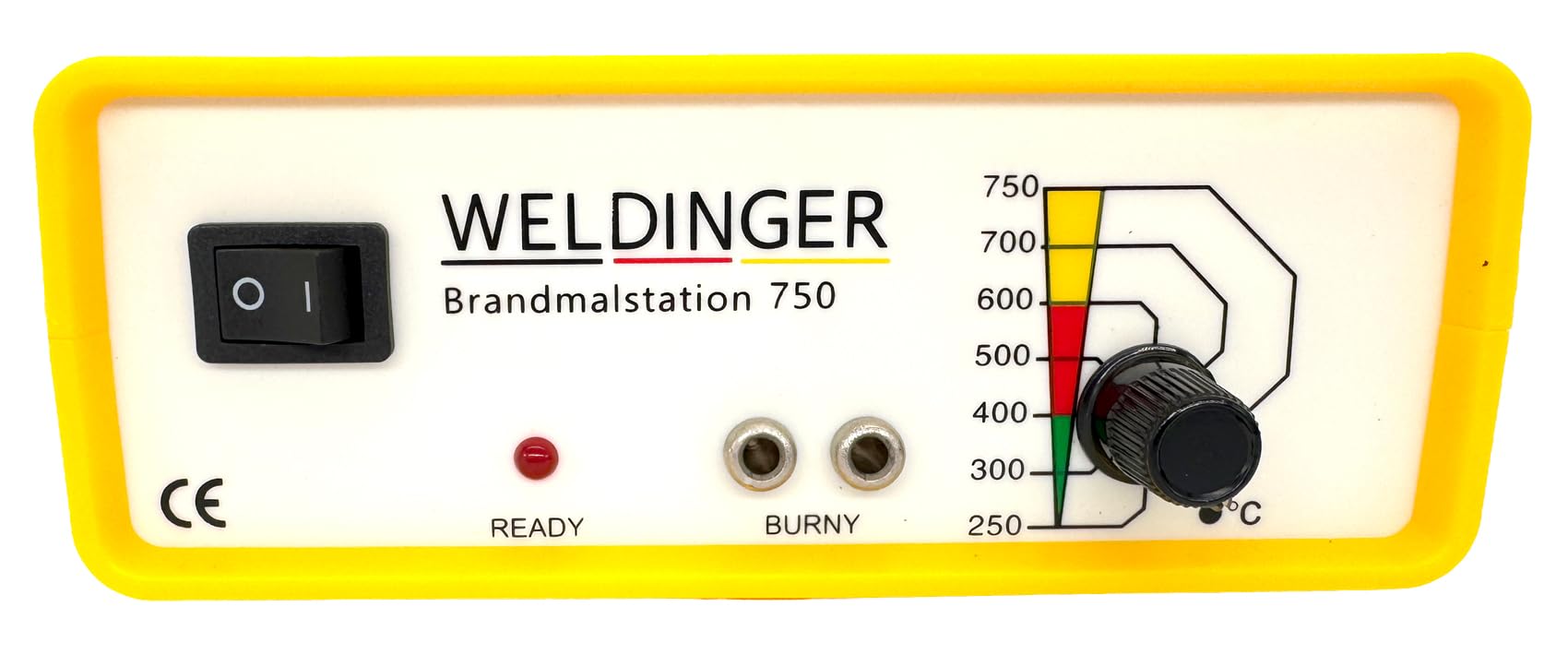 WELDINGER Brandmalstation BS-750 mit Brennspitzenset und Ersatzkolben, Brandmalerei