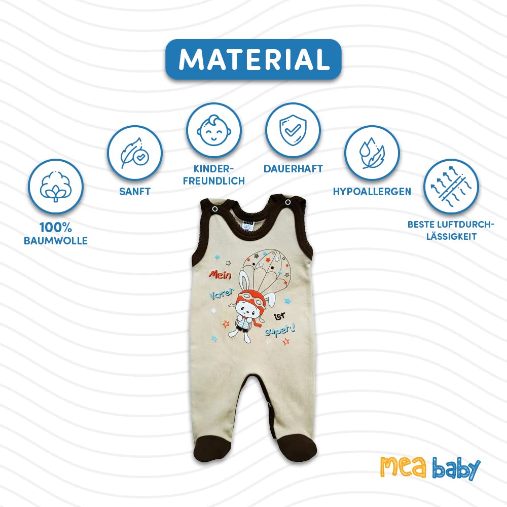 MEA BABY Tutine per Neonati | Tutine Senza Maniche | per Bambine e Bambini | Unisex | 100% Cotone | Body Colorati con Stampa | Confezione Multipla da 5 Pezzi