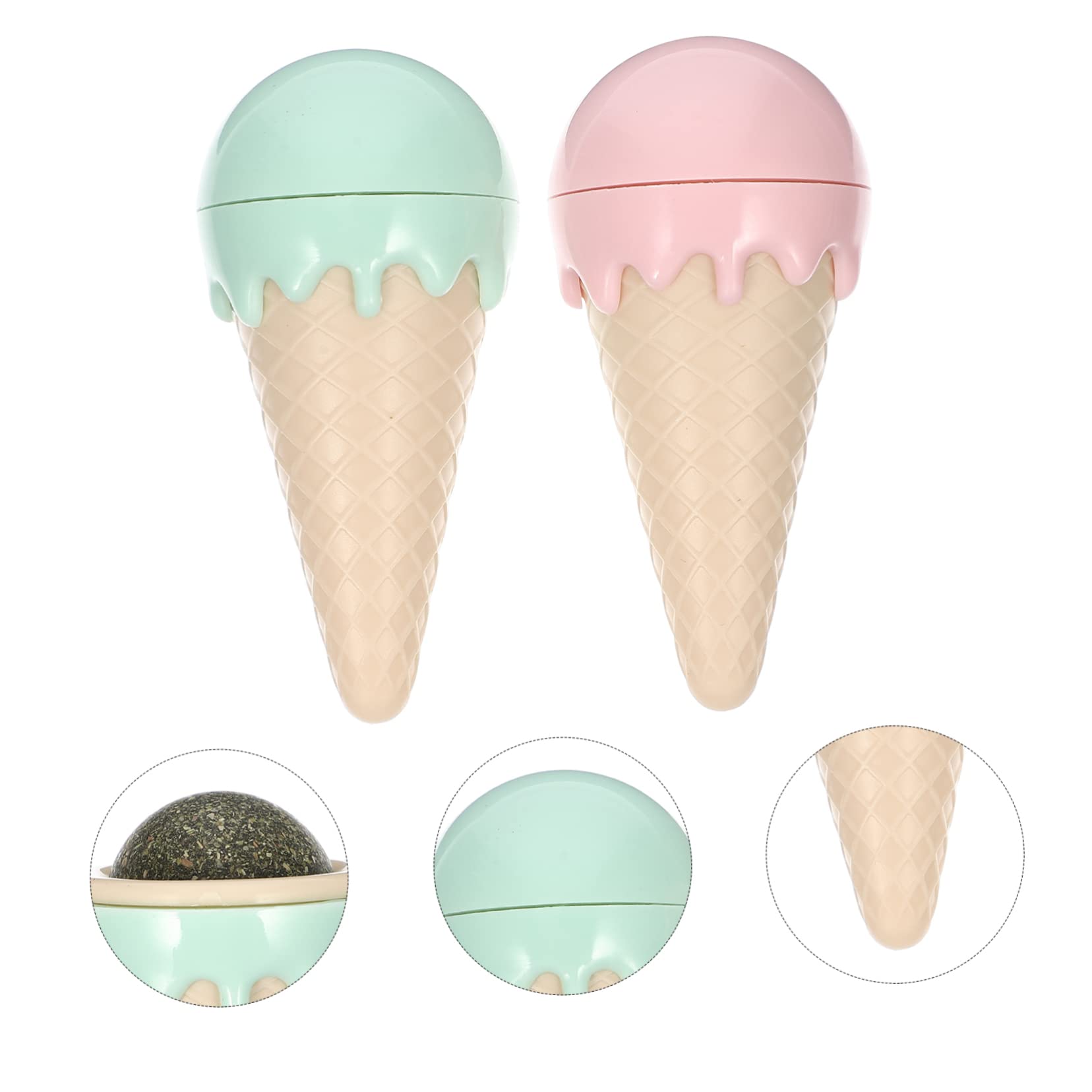 Happyyami 10stücke Katzenminze Eiscreme Spielzeuge Interaktive Kauspielzeuge Für Katzen Dekorative Lickspielzeuge Zahngesundheit Und Aktiven Spielzeit