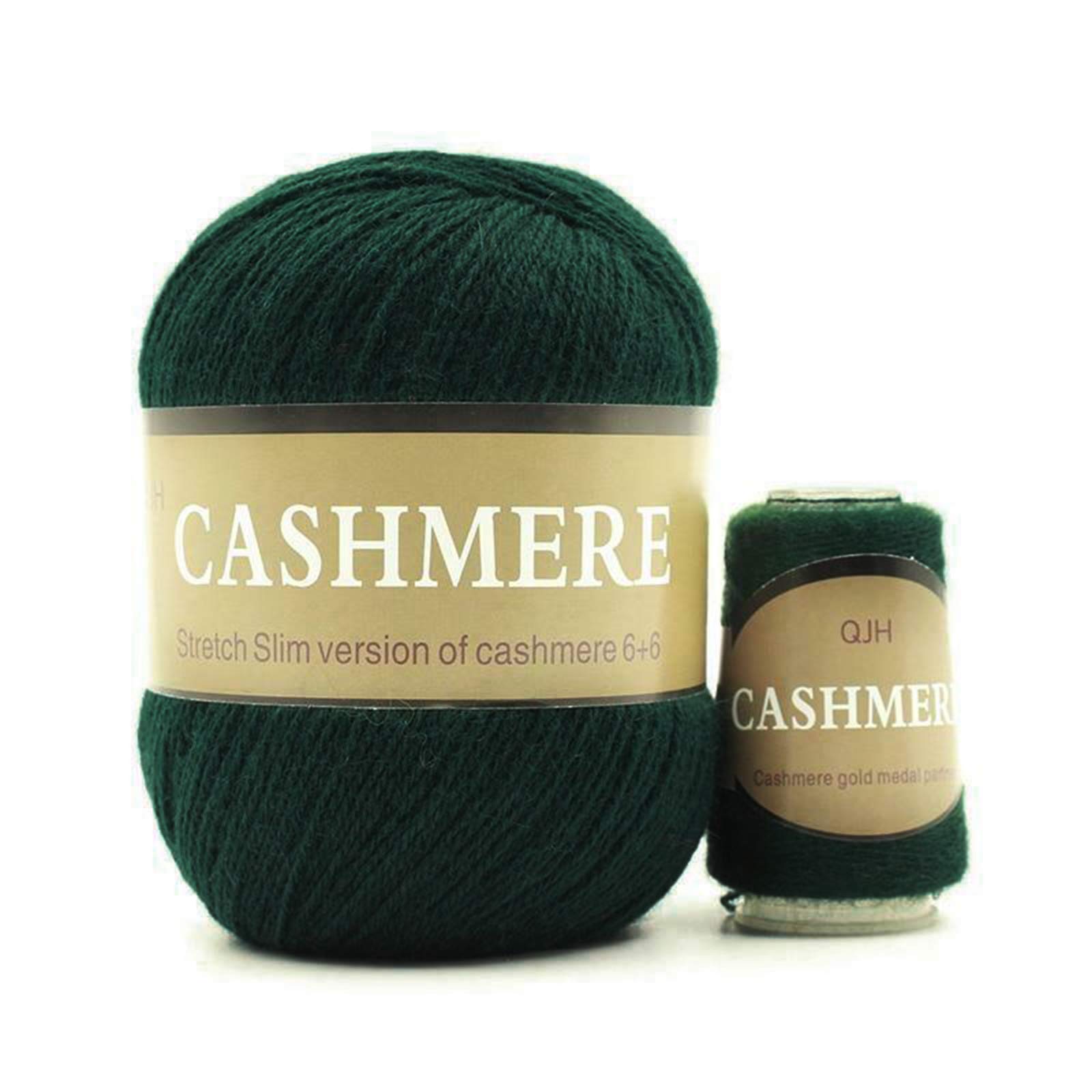 Cashmere Yarn for Crocheting, Mongolian Cashmere Yarns Kit, Hand-knitted Crafts Yarn Ball Scarf Wool Set Soft Knitting Yarn Baby Yarn 50 Plus 20 g/Lot