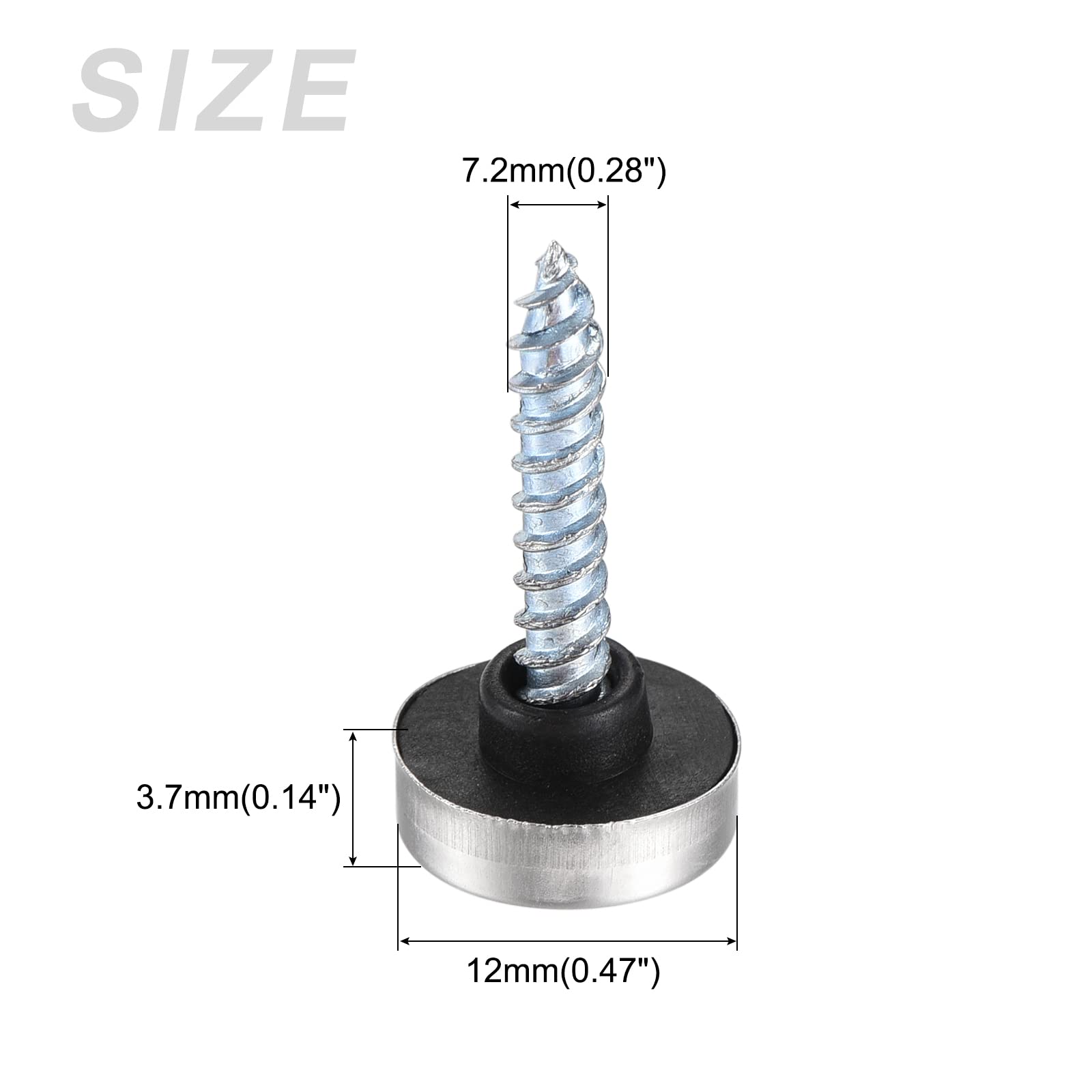 uxcell Mirror Screws, 10mm/0.39, 10Pcs Brass Decorative Cap Screws